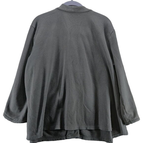 J. Jill Womens Sweater Black Size Large Rayon Blend Button Close Long Sleeve - Picture 2 of 12